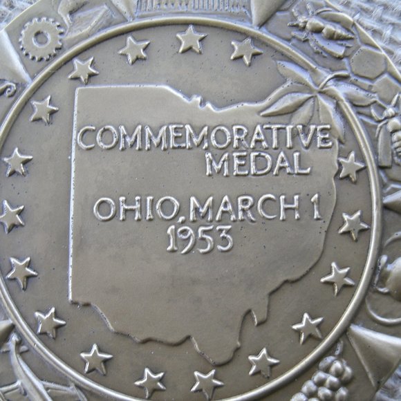 Vintage 1953 Ohio Sesquicentennial Bronze Medal - Picture 4 of 16